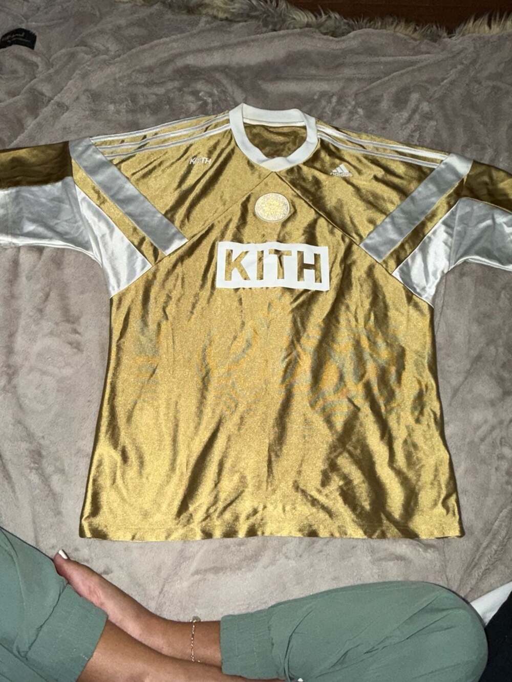 Adidas x Kith Soccer Jersey - Gold/White